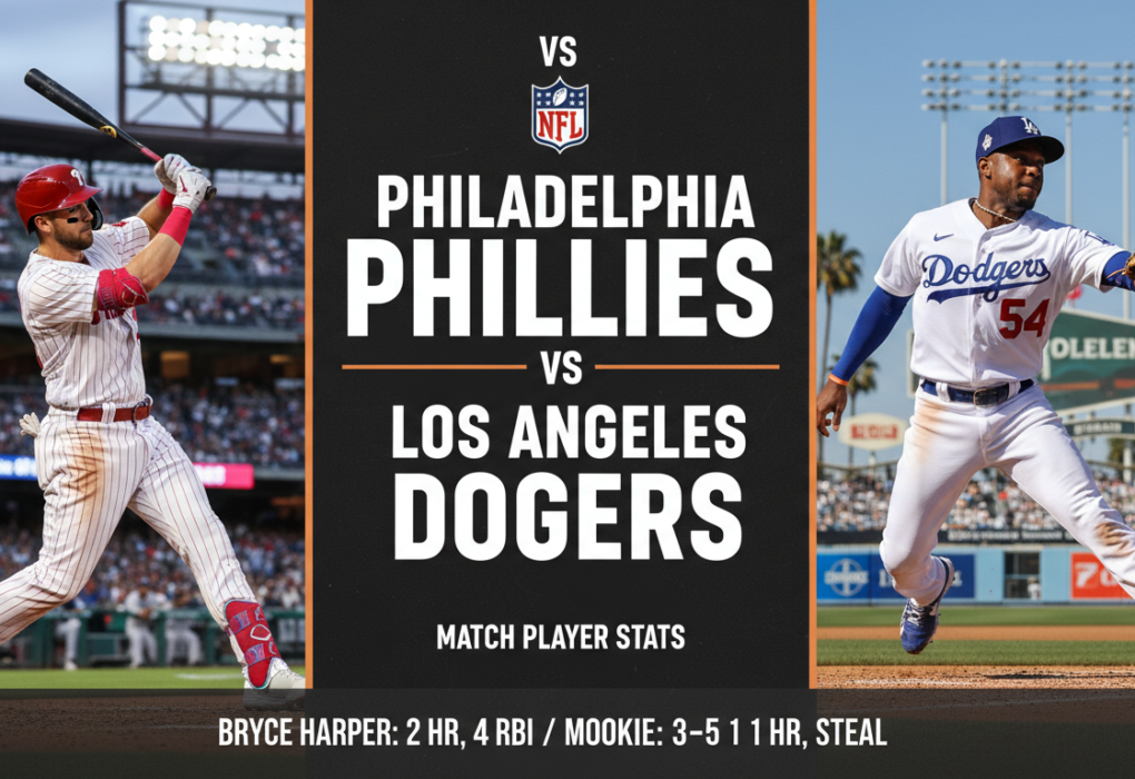 Phillies vs Dodgers Match Player Stats