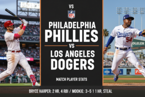 Phillies vs Dodgers Match Player Stats