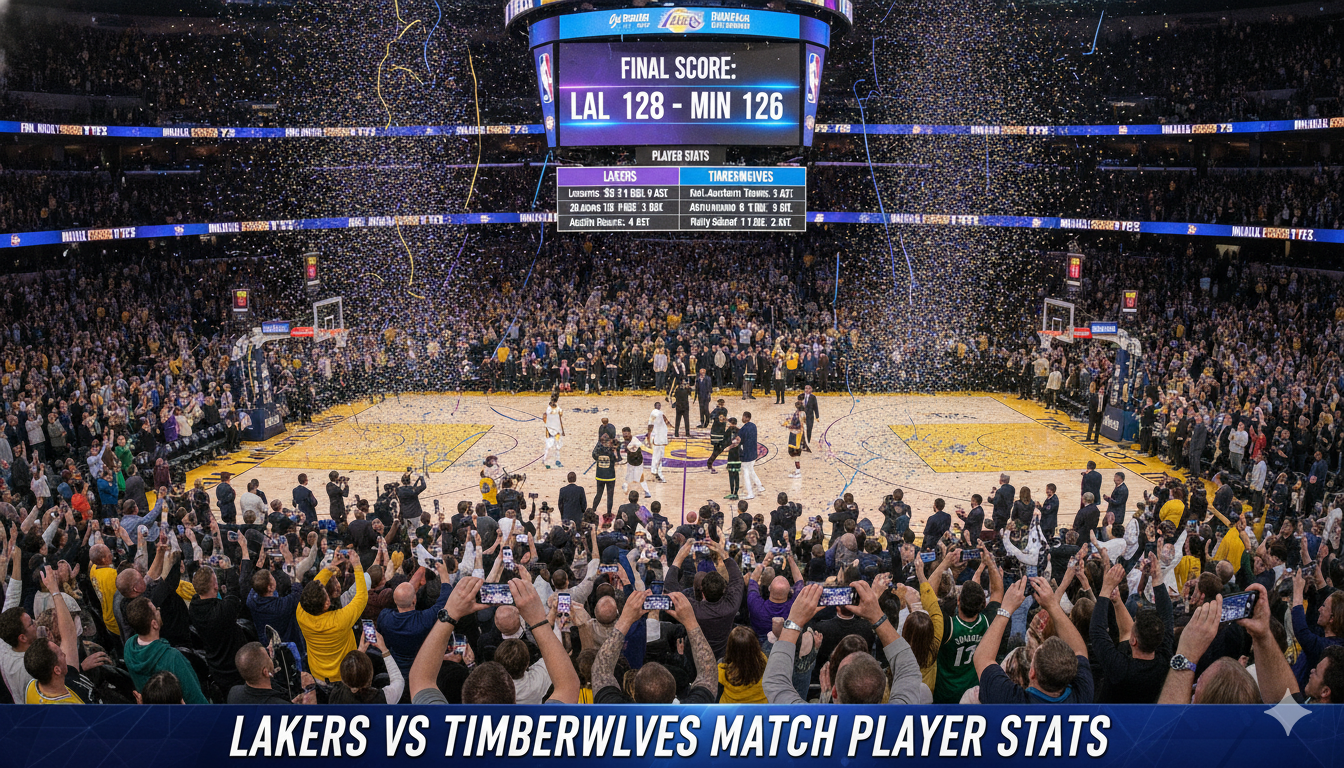lakers vs timberwolves match player stats