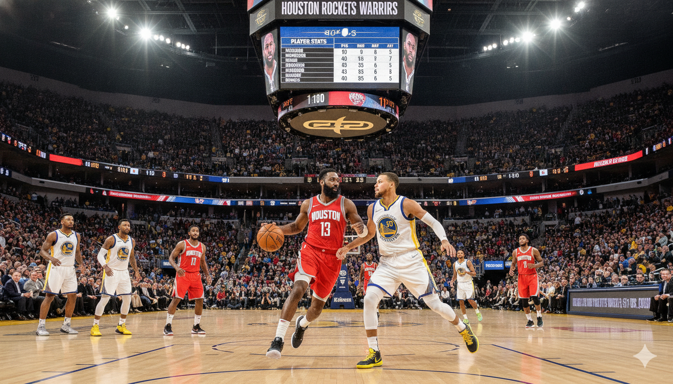 houston rockets vs golden state warriors match player stats